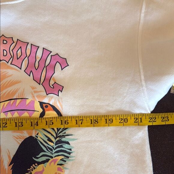 Billabong White Crewneck Sweater with Tropical Graphic Florida size Large - Picture 6 of 8